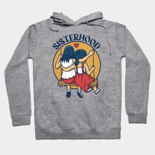 sisterhood artwork cartoon Hoodie